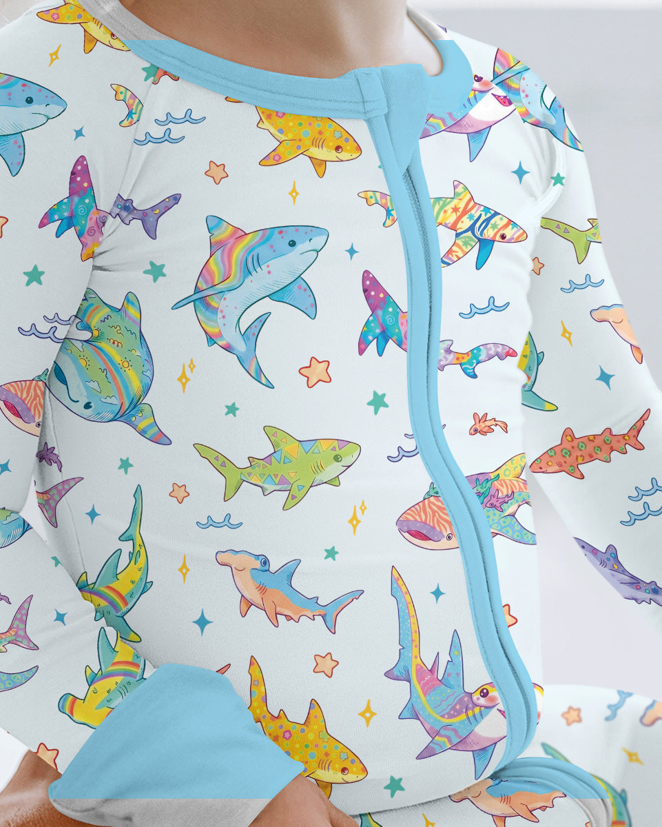 Tropical Sharks Bamboo Convertible Zippy
