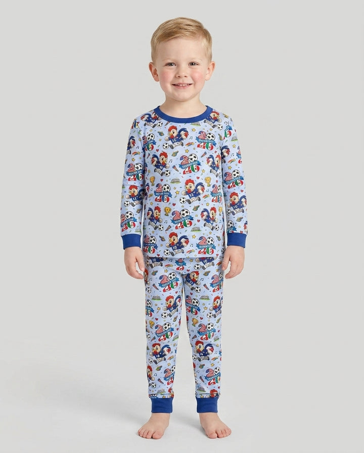 We Are The Champions Soccer Cup 2026 Bamboo Two Piece Long Sleeve Pajama Set