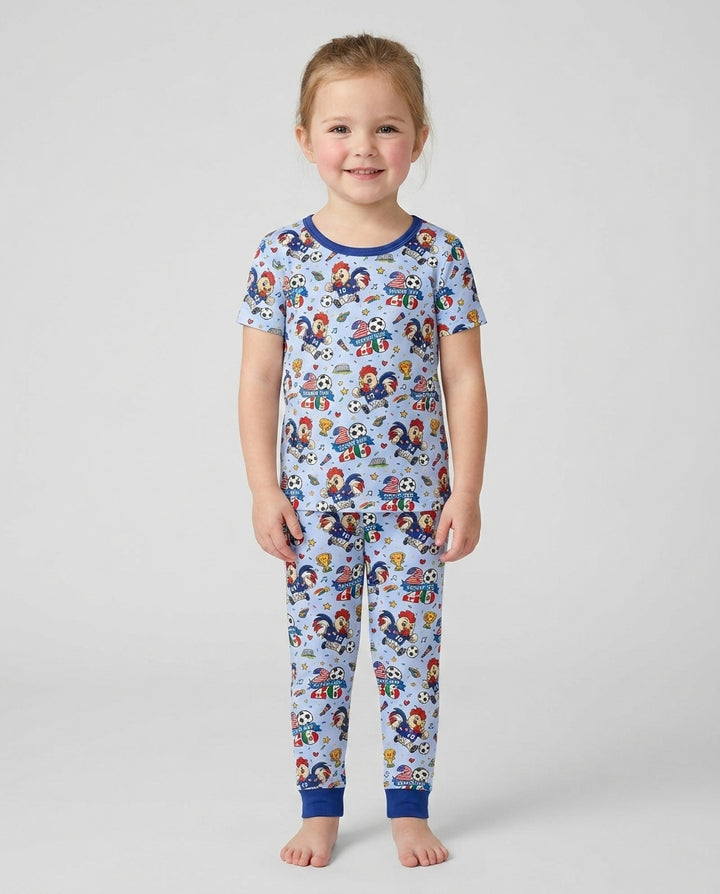 We Are The Champions Soccer Cup 2026 Bamboo Two Piece Short Sleeve Pajama Set