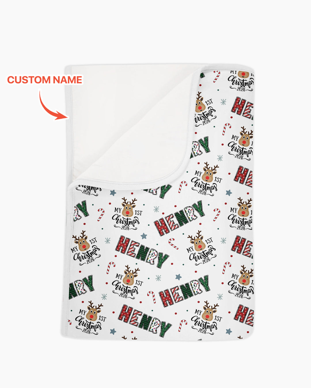 Custom Name "My First Christmas 2025" - Bamboo Blanket (S)