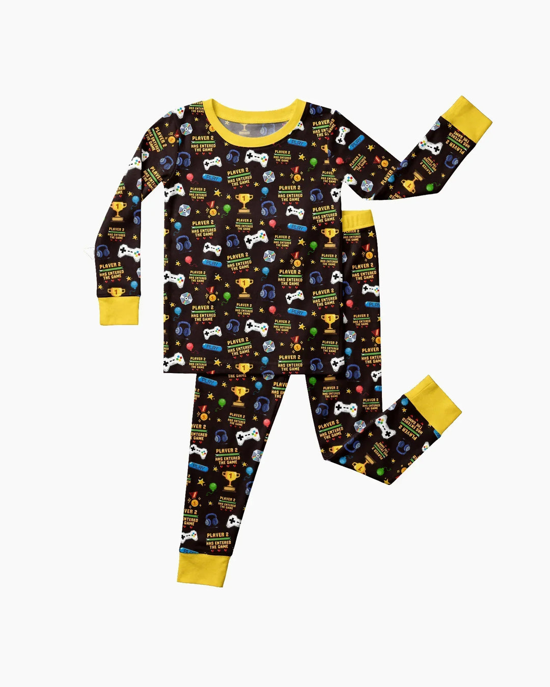 Leveled Up Daddy & Me Matching Bamboo Two Piece Long Sleeve Pajama Set