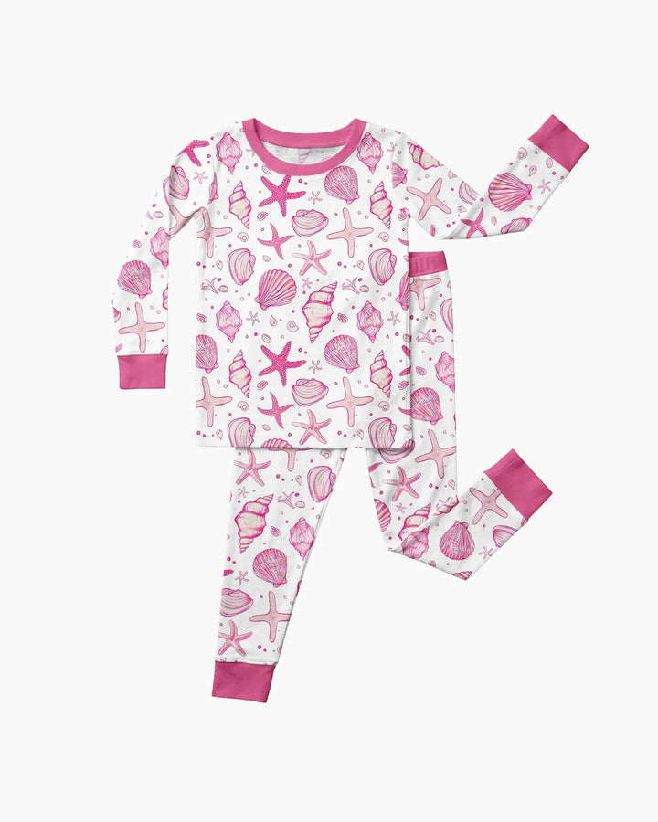 Coastal Charm Family Matching Bamboo Two Piece Long Sleeve Pajama Set