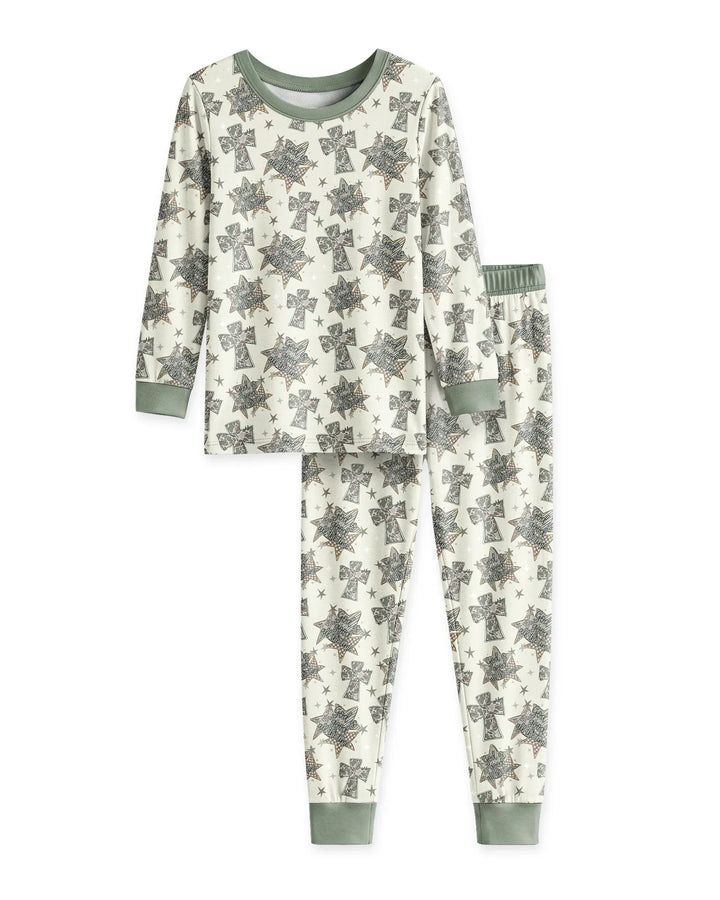 Template Bamboo Two Piece Long Sleeve Pyjamas Set