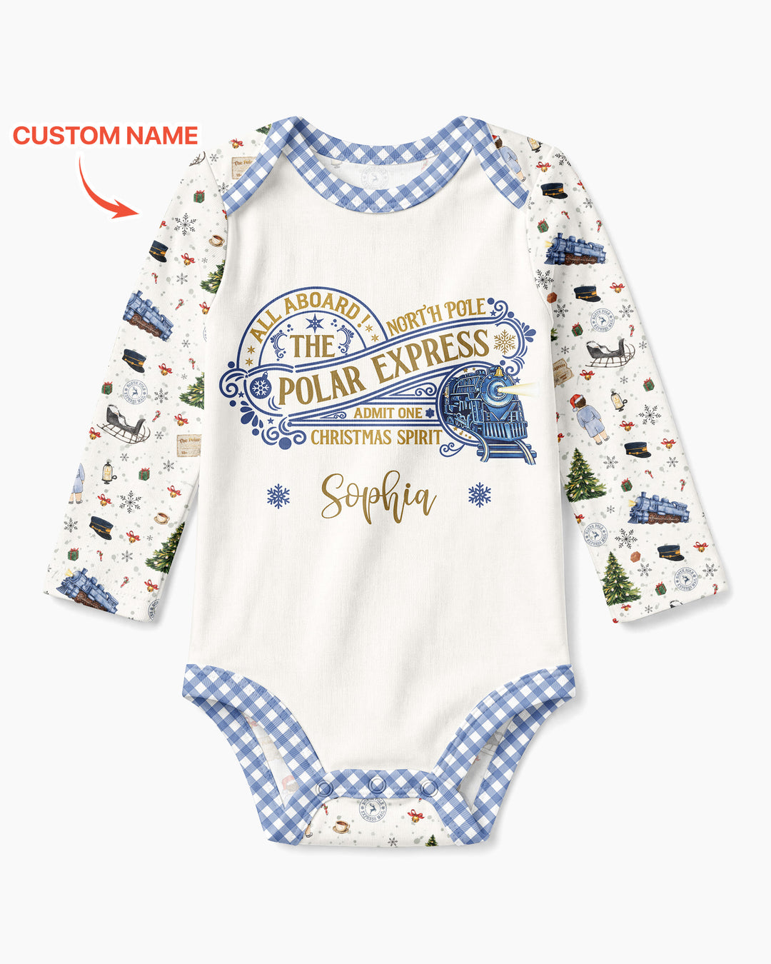 Custom Name North Pole Adventure Bamboo Bodysuit
