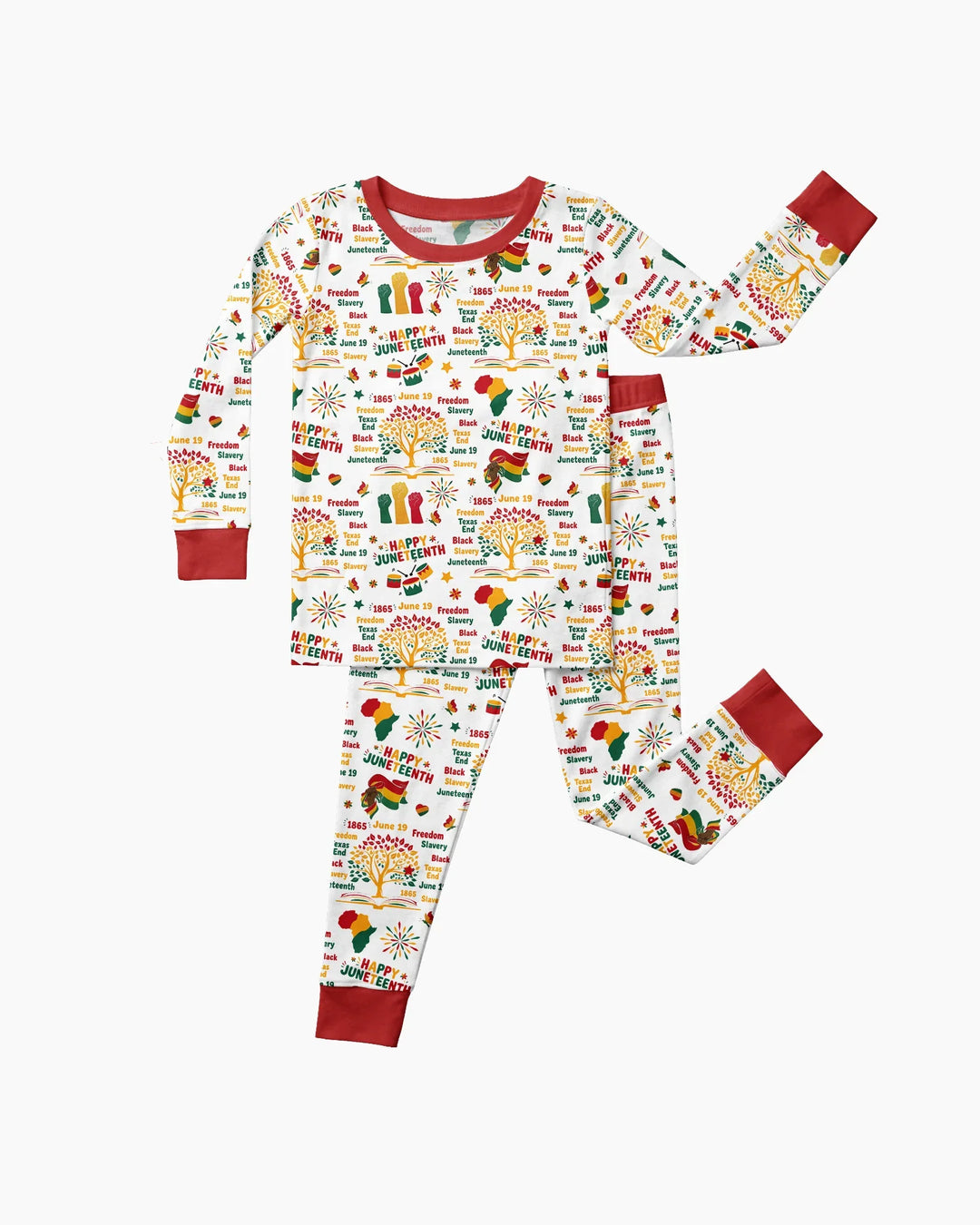 Happy Juneteenth Bamboo Two Piece Long Sleeve Pajama Set