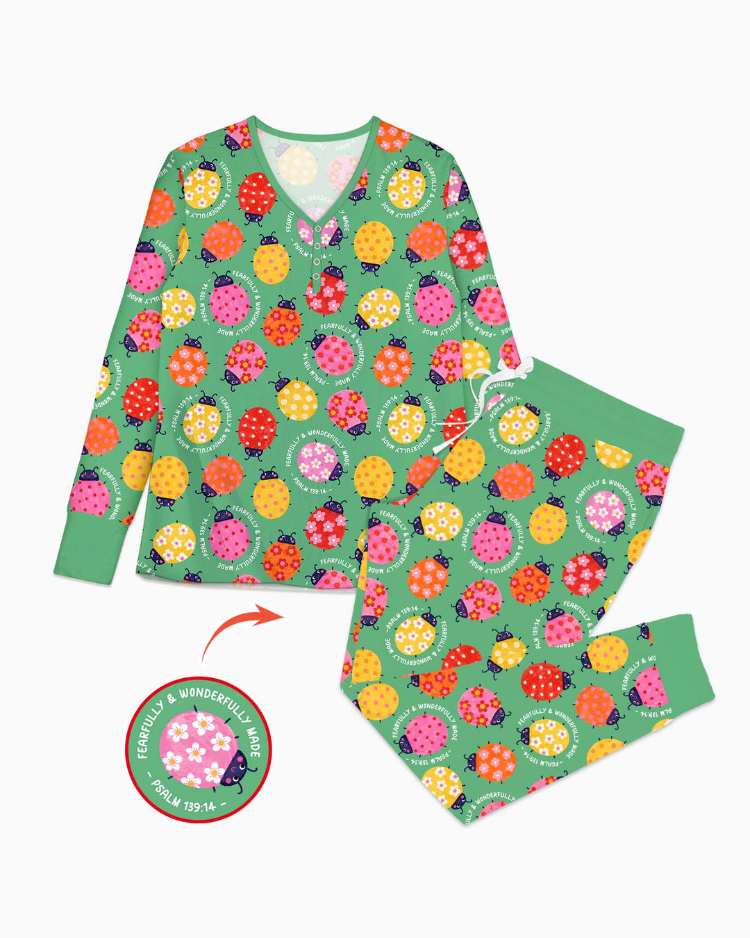 Fearfully & Wonderfully Made Bamboo Women Pajama Set