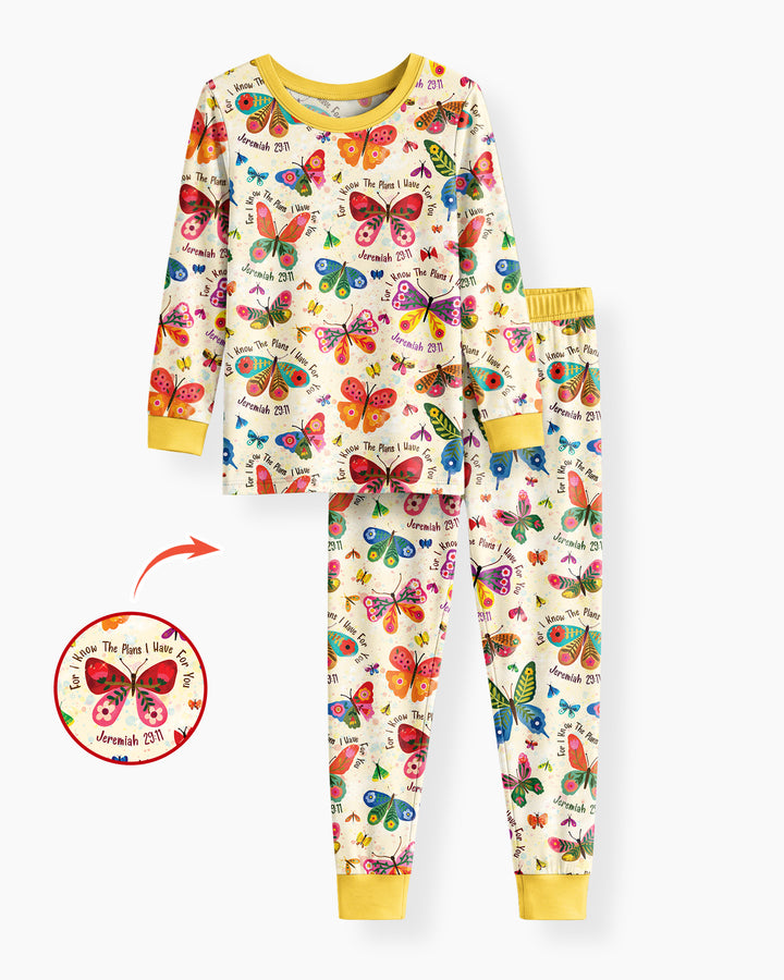 For I Know The Plans I Have For You Bamboo Two Piece Long Sleeve Pajama Set