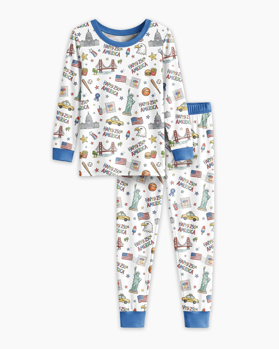 America 250 Celebration Bamboo Two Piece Long Sleeve Pajama Set