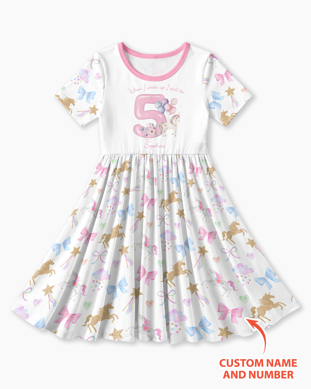 Custom Name When I Wake Up I Will Be Birthday Bamboo Twirl Dress