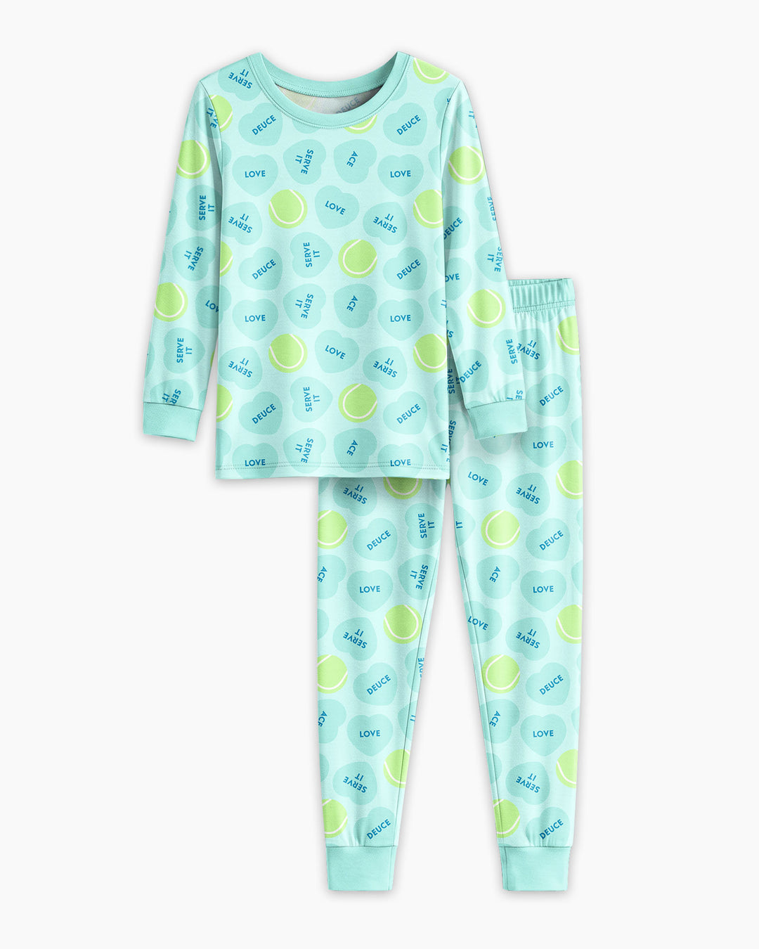 Tennis with Love Bamboo Two Piece Long Sleeve Pajama Set