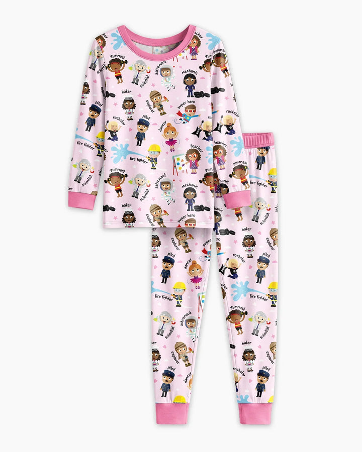 When I Grow Up Bamboo Two Piece Long Sleeve Pajama Set