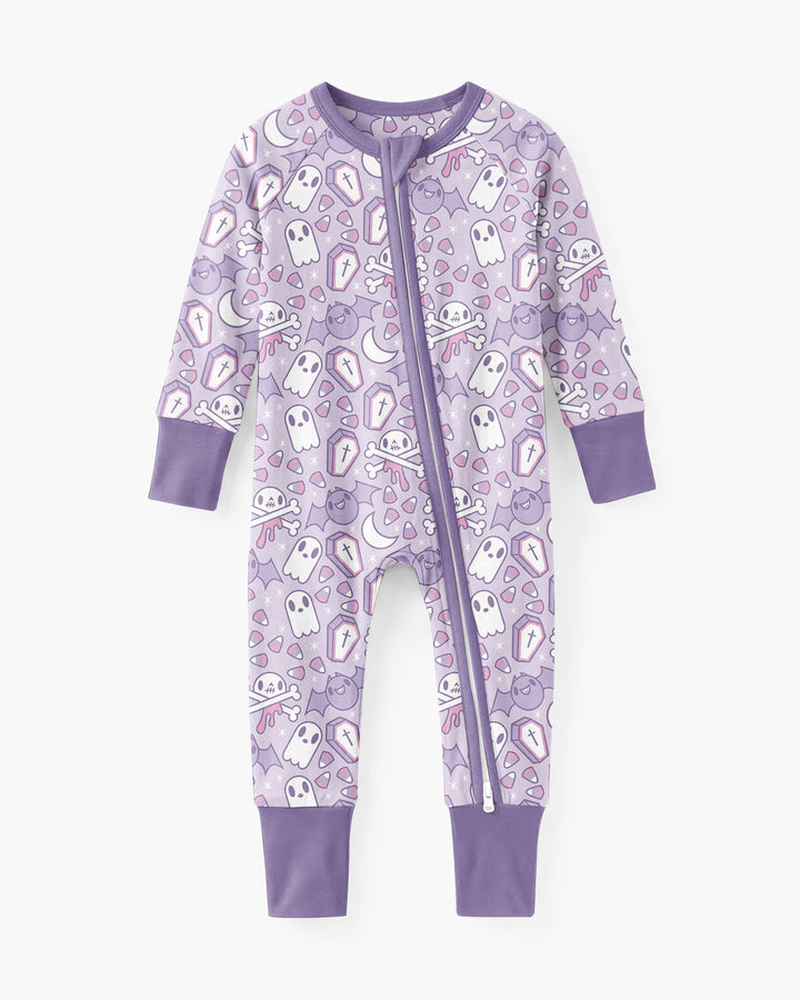 Cute Ghost Halloween Pastel Purple Spooky Bamboo Convertible Zippy