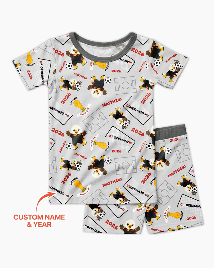 My First World Cup Bamboo Two Piece Short Sleeve Shorts Pajama Set