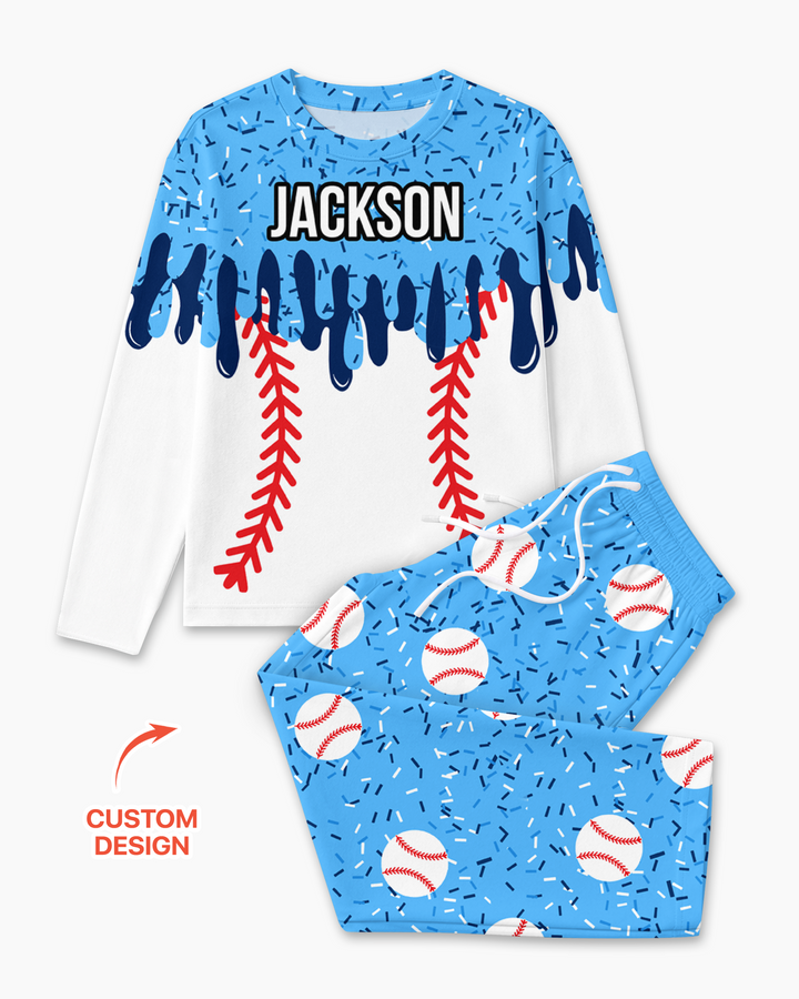 Icecream Drip Scale Bamboo Men's Pajama Set
