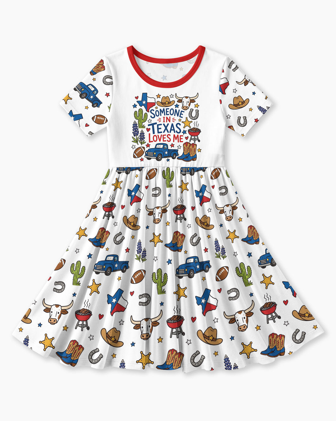 Someone in Texas Loves Me Bamboo Twirl Dress