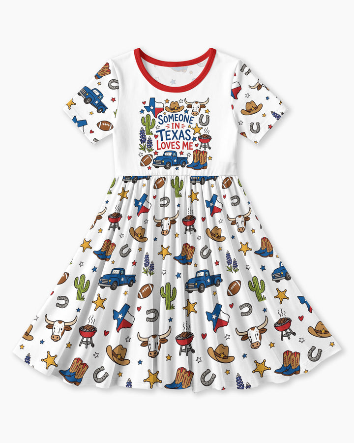 Someone in Texas Loves Me Bamboo Twirl Dress