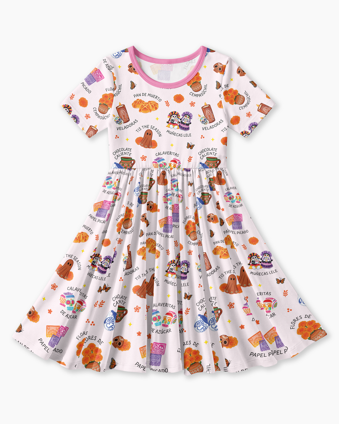 Tis the Dia De Muertos Season Bamboo Twirl Dress