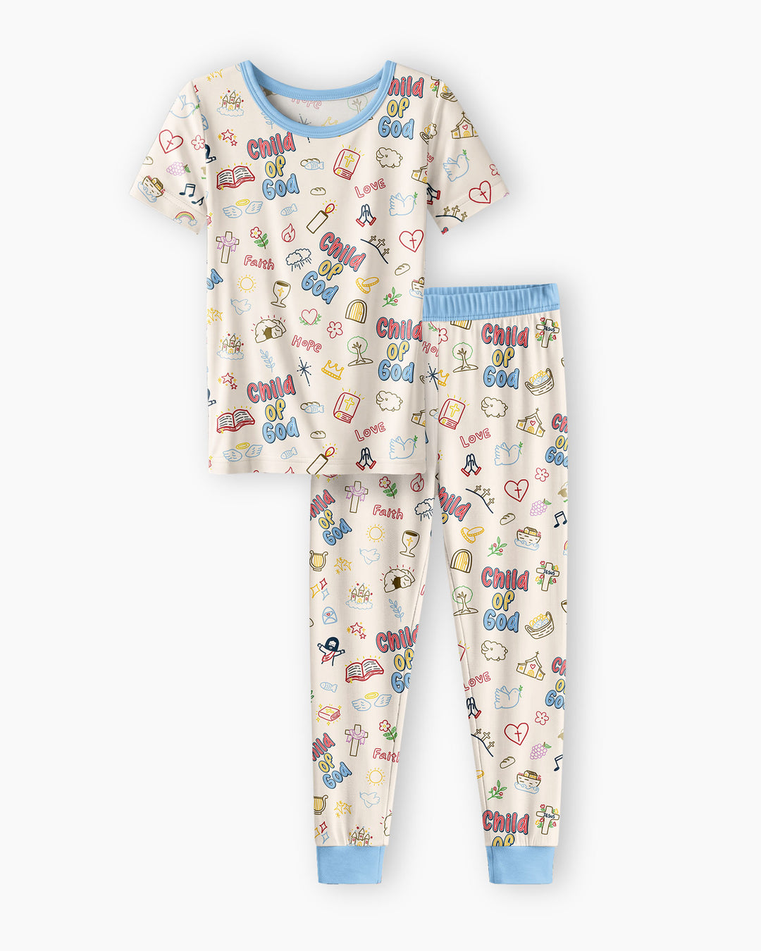 A Child Of God Family Matching Bamboo Two Piece Short Sleeve Pajama Set