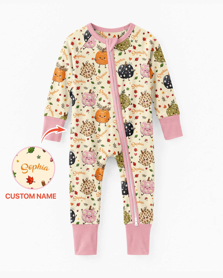 Boho Pumpkin Doodle Bamboo Convertible Zippy