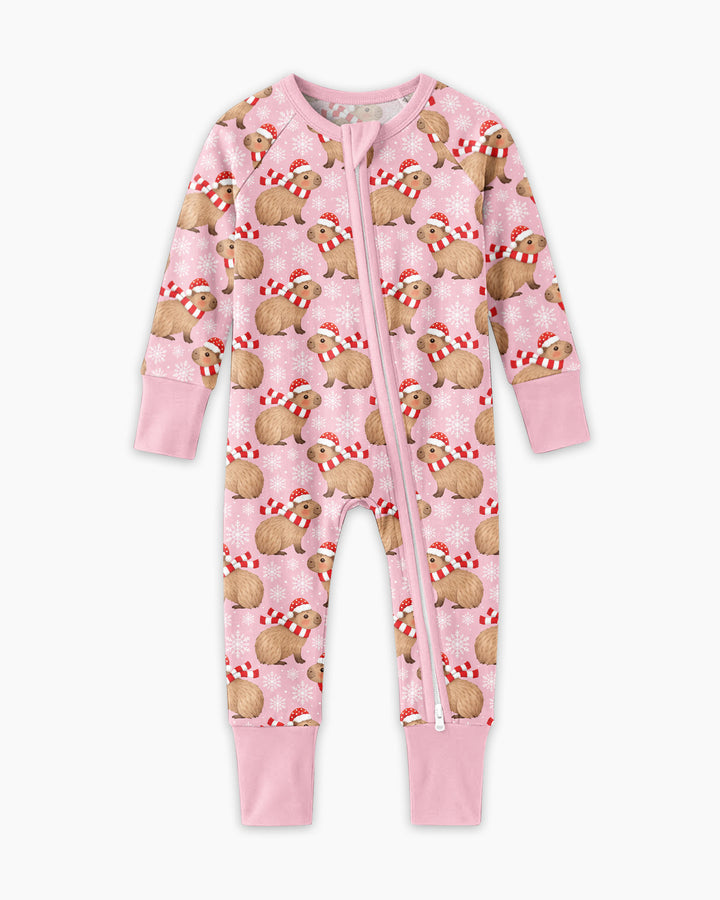 Holiday Capybaras Bamboo Convertible Zippy