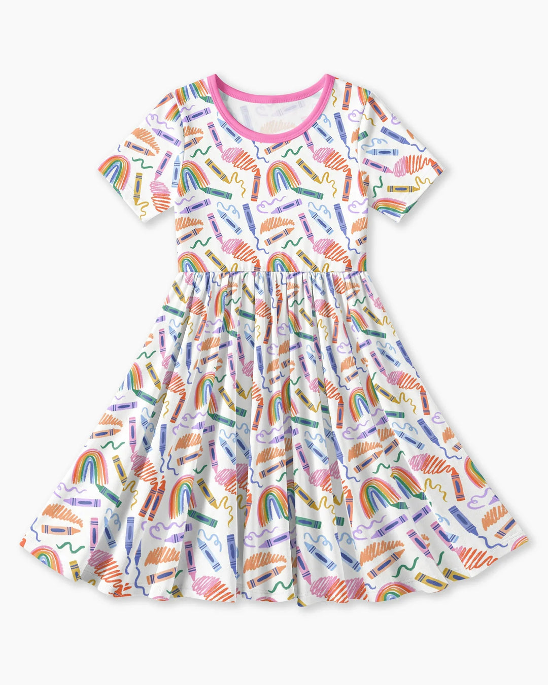Crayon Chaos Bamboo Twirl Dress