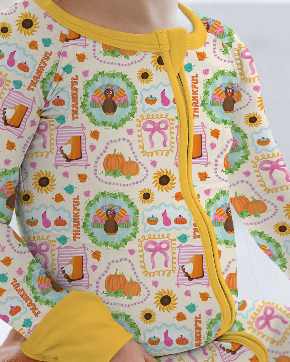 Sweet Thanksgiving Harvest Bamboo Convertible Zippy