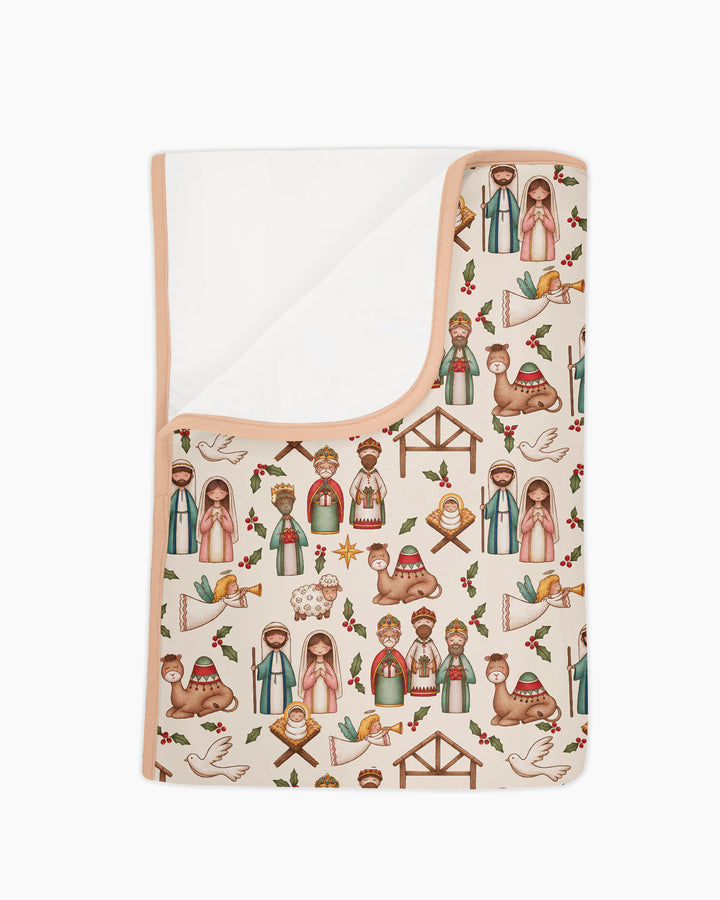 Holy Night Nativity Bamboo Blanket