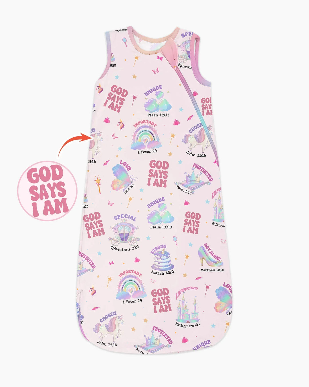 God Says I Am Girl Bamboo Sleep Bag