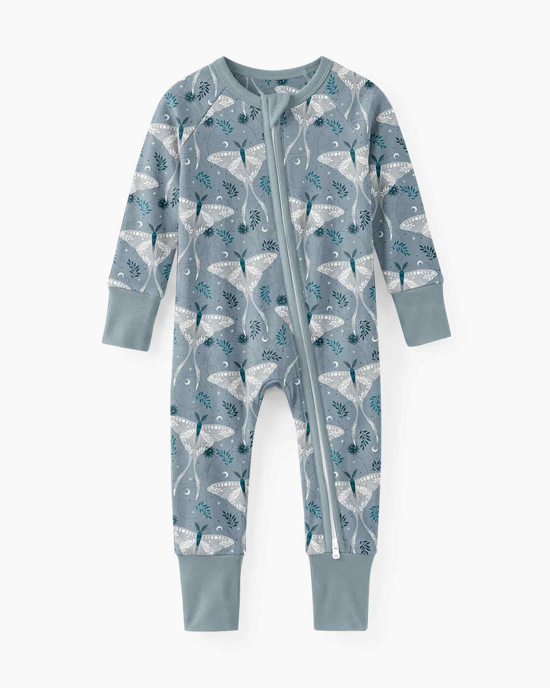 Silver Luna Moths Bamboo Convertible Zippy