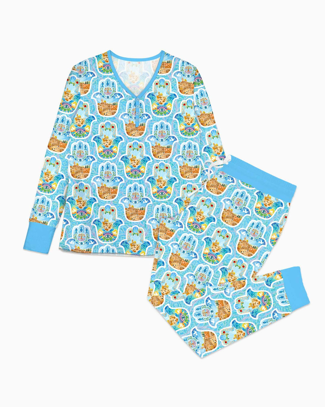Hamsa Hand Bamboo Women Pajama Set