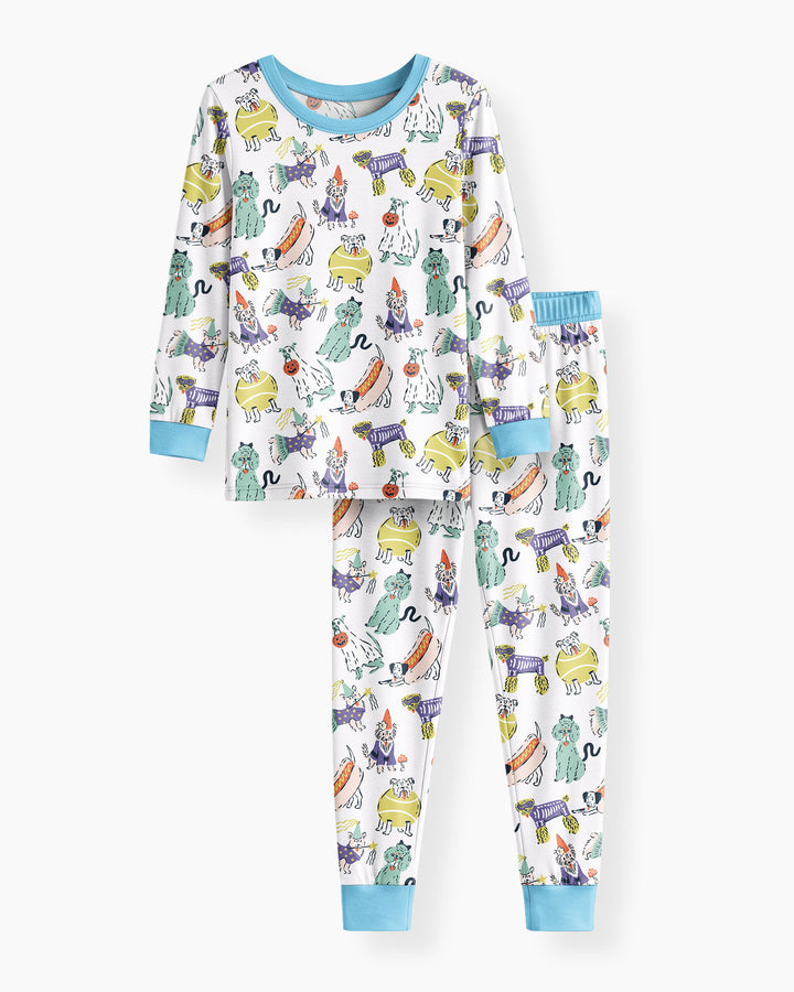 Bark-O-Ween Bamboo Two Piece Long Sleeve Pajama Set