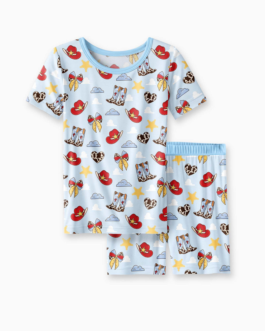 Template Bamboo Two Piece Short Sleeve Shorts Pyjamas Set