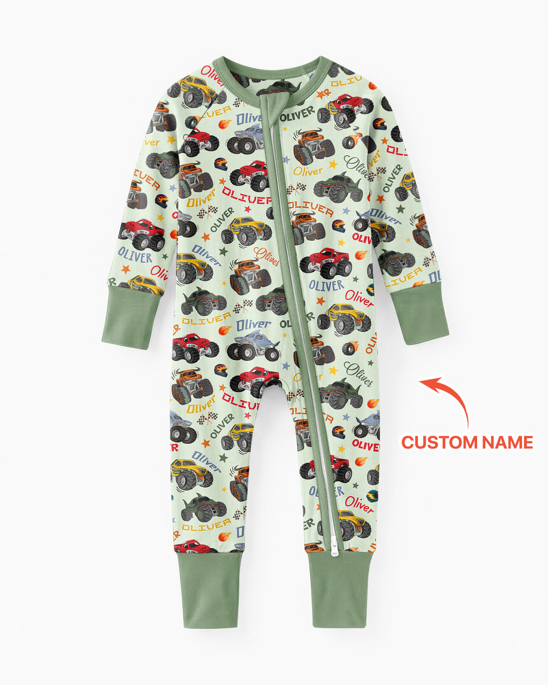 Personalized Monster Truck Bamboo Convertible Zippy