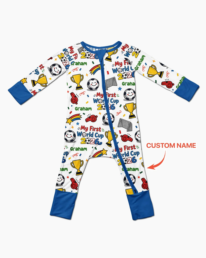 Custom Name My First Soccer Cup Bamboo Convertible Zippy