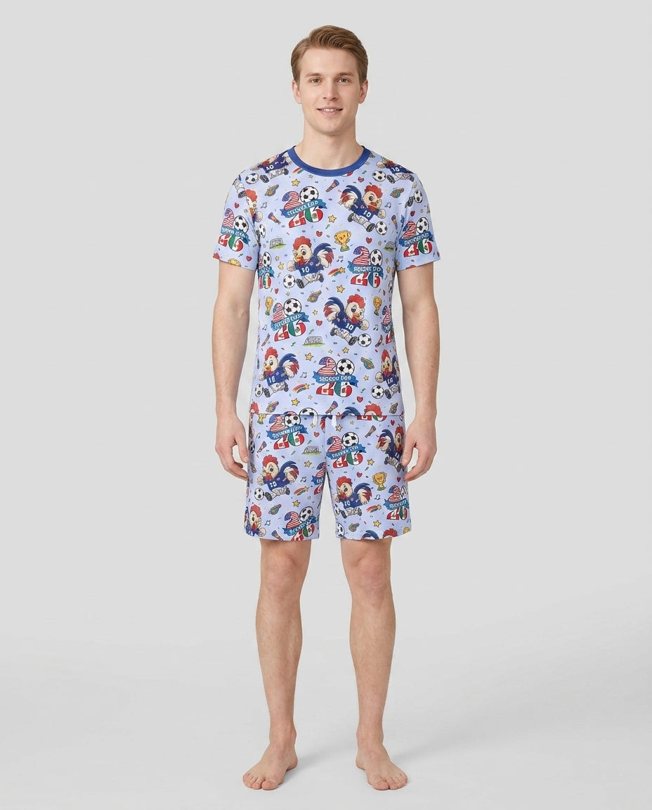 We Are The Champions Soccer Cup 2026 Bamboo Men Short Sleeve Short Pajama Set