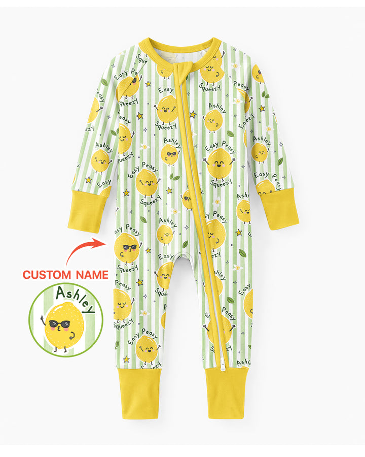 Easy Peasy Lemon Squeezy Custom Name Bamboo Convertible Zippy