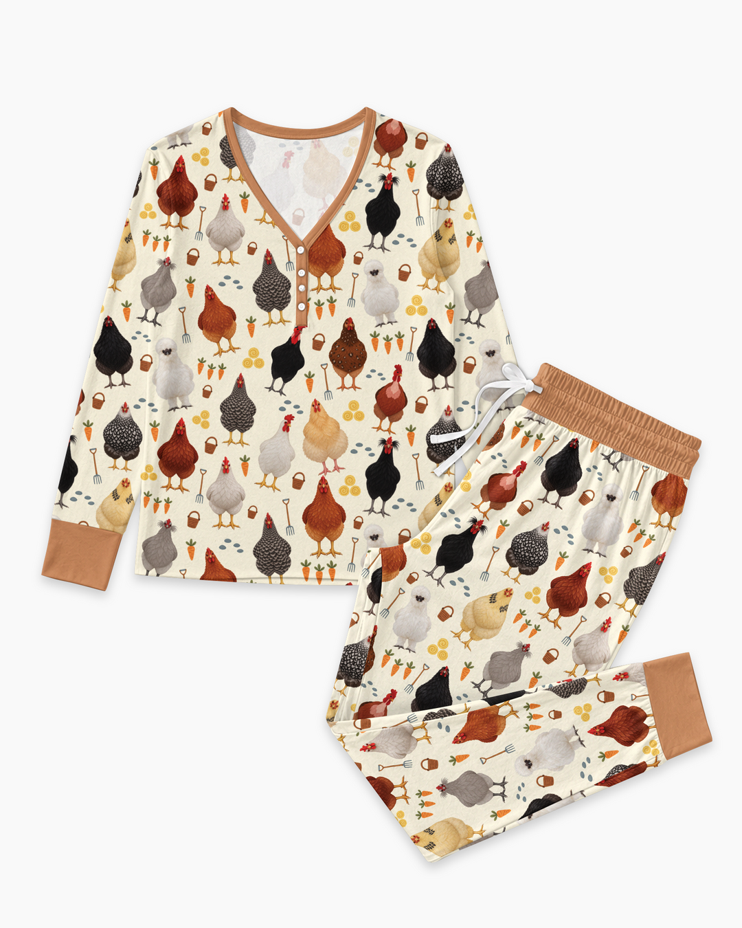 Little Chicken Farmer Bamboo Women Pajama Set