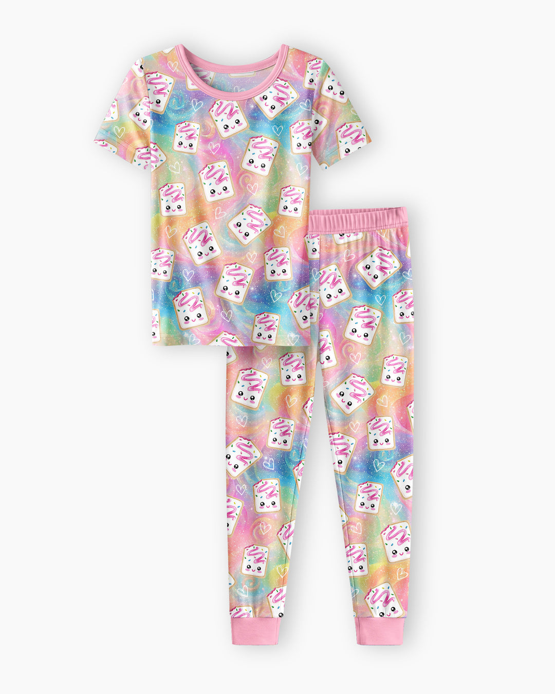Kawaii Sprinkle Pastry  Bamboo Two Piece Short Sleeve Pajama Set