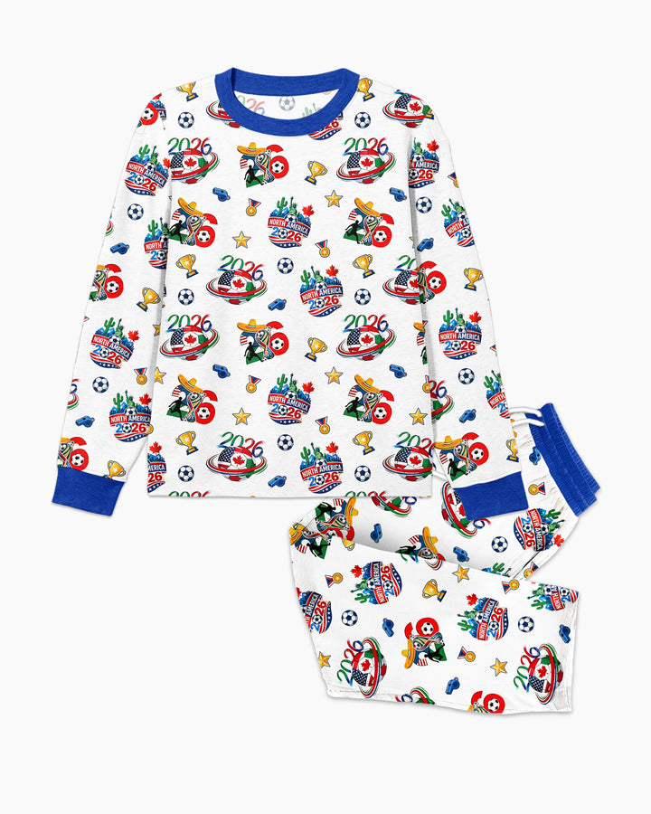World Soccer North America 2026 Family Matching Bamboo Men's Pajama Set