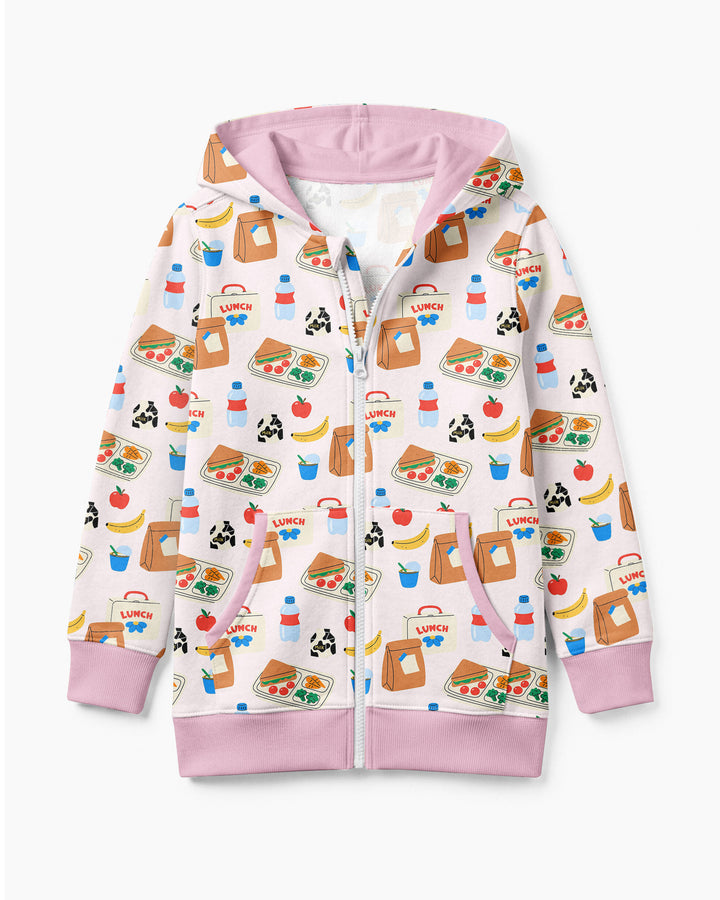 Happy School Lunch Bamboo Zip Hoodie