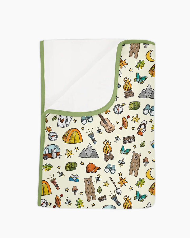 Love Camping Matching Family Bamboo Blanket