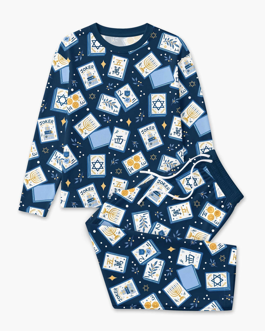 Mahjong Tov Hanukkah Family Matching Bamboo Men's Pajama Set