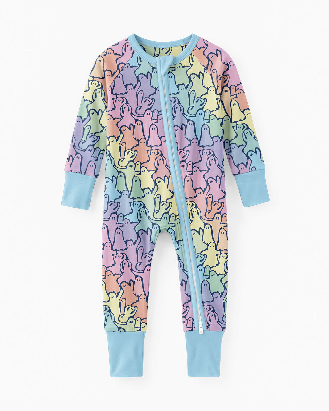 Pastel Rainbow Ghost Halloween Bamboo Convertible Zippy