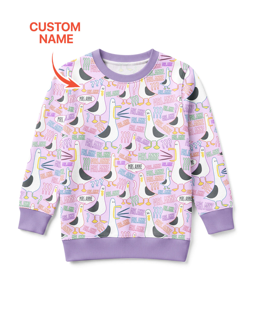 Teacher Teacher Teacher Funny Seagull Bamboo Crewneck Sweatshirt