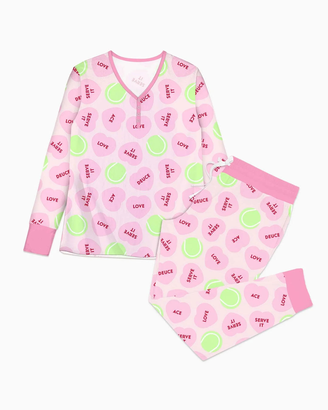 Tennis with Love Bamboo Women Pajama Set
