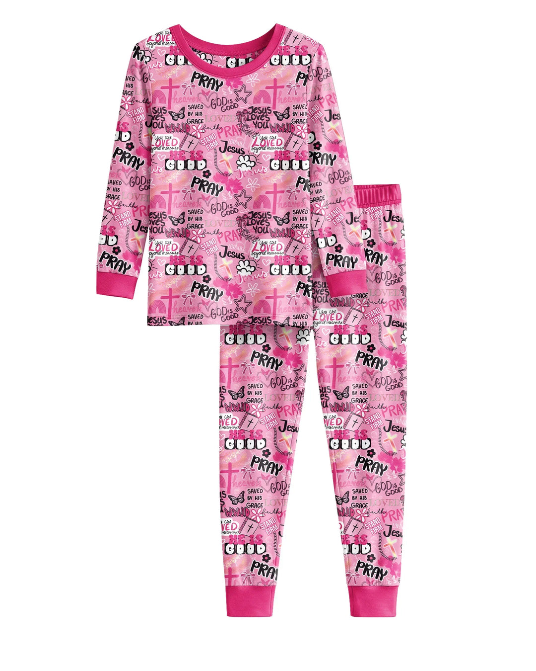 Template Bamboo Two Piece Long Sleeve Pyjamas Set