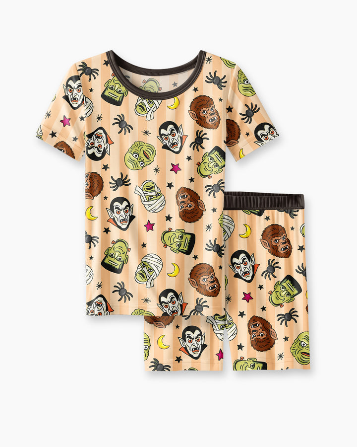 Template Bamboo Two Piece Short Sleeve Shorts Pyjamas Set