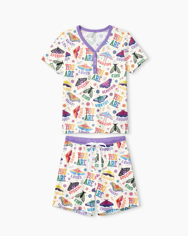 Proud Wings Family Matching Bamboo Women Short Sleeve Short Pajama Set