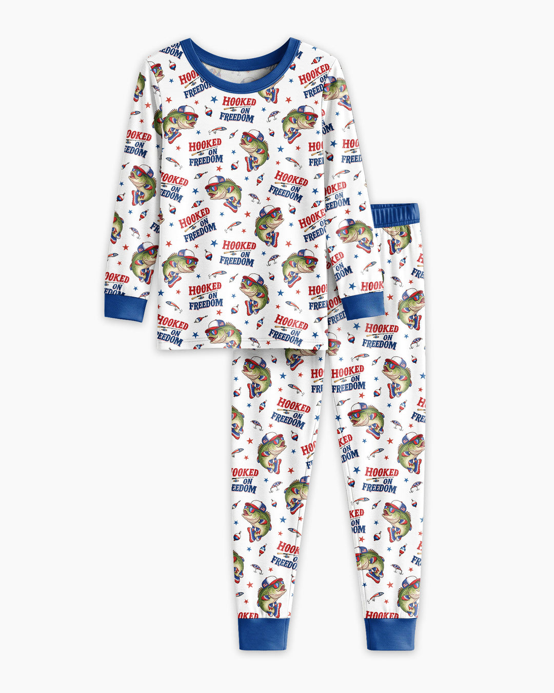 Hooked On Freedom Bamboo Two Piece Long Sleeve Pajama Set