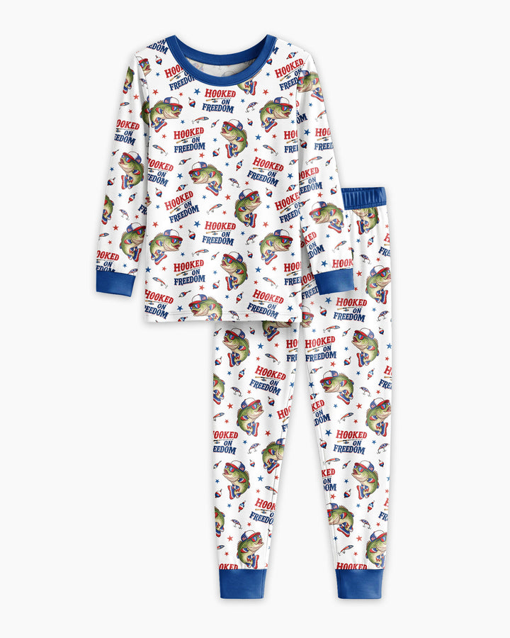 Hooked On Freedom Bamboo Two Piece Long Sleeve Pajama Set